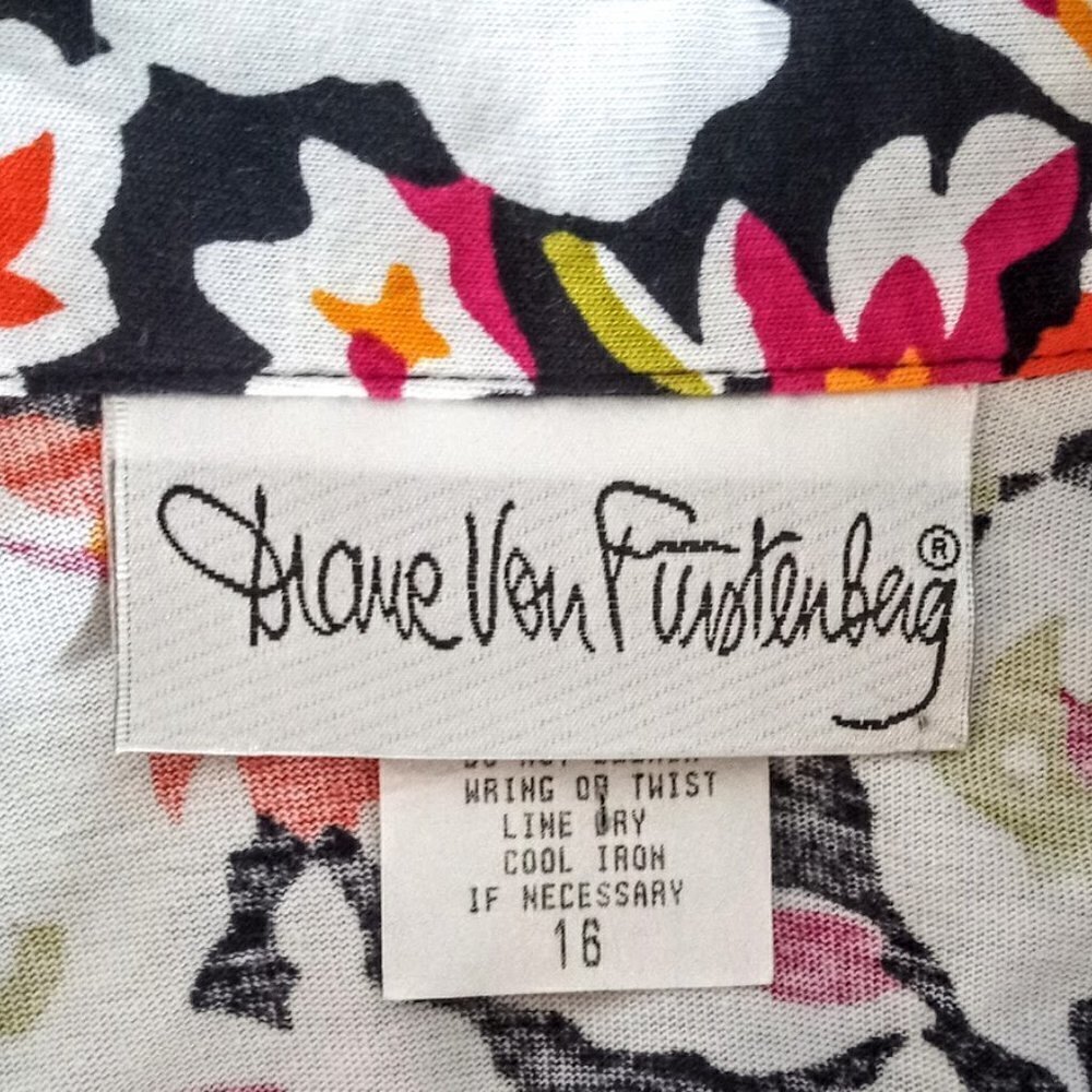 Vintage Diane Von Furstenberg Floral Cotton Wrap Midi Dress NWT - Picture 6 of 10